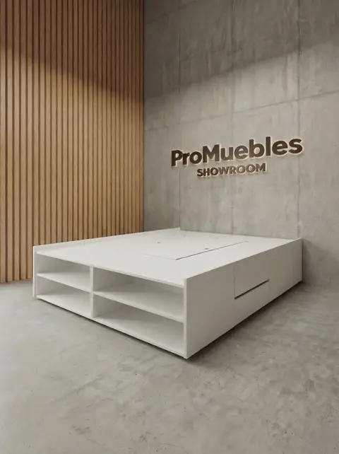 Cama box Estantes Vip 2 Plazas (140 × 190 cm)